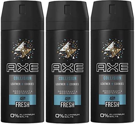 Axe Collision Leather And Cookies Deodorant Spray 150 Ml Pack Of 3 X