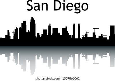 Silhouette Skyline San Diego Stock Vector (Royalty Free) 1507866035 | Shutterstock