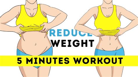 5 Minutes Workout To Reduce Weight Youtube