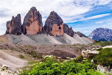 Tre Cime Di Lavaredo Nelle Dolomia Di Sesto Dell Italia Di Nordest