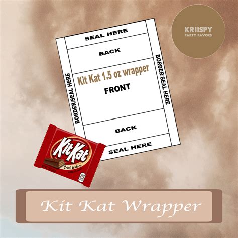 Kit Kat Wrapper Template Kriispy Party Favors