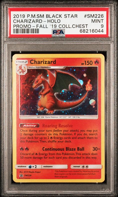 Pokemon Sm Black Star Promo Sm Charizard Holo Fall