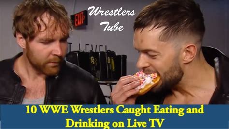 Wwe Wrestlers Caught Eating And Drinking On Live Tv Brock Lesnar