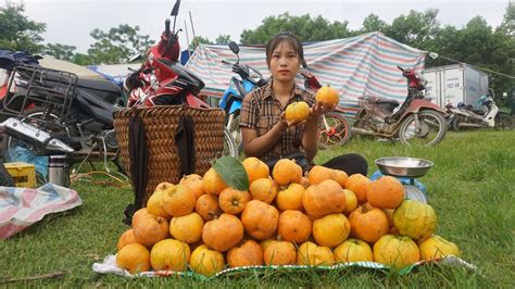 Single Mother Harvesting Sour Ear Fruit Goes To The Market To Sell