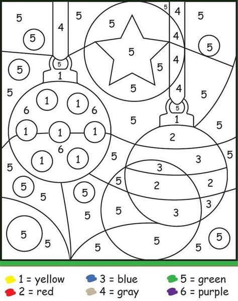 Free Color By Number Christmas Sheets