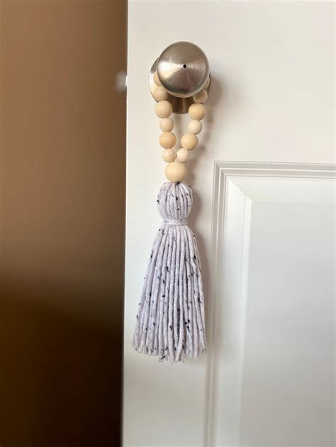 Door Knob Tassel Door Hanger Tassel Wooden Bead Tassel Etsy