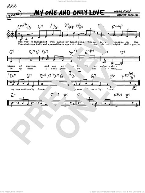 My One And Only Love Sheet Music Real Book With Lyrics Pdf