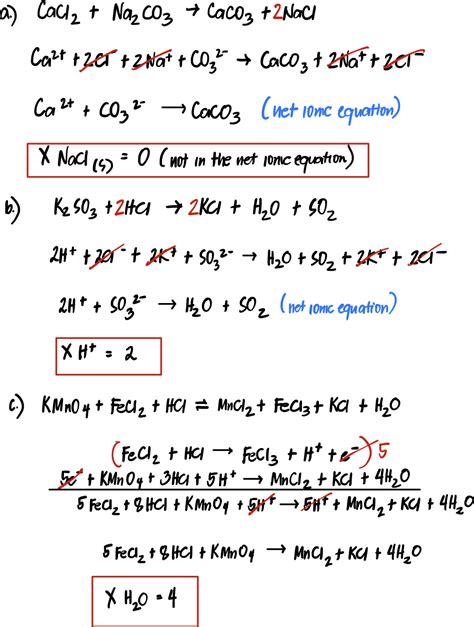 Solved For Each Of The Following Reactions Balance The Net Ionic Equation Course Hero