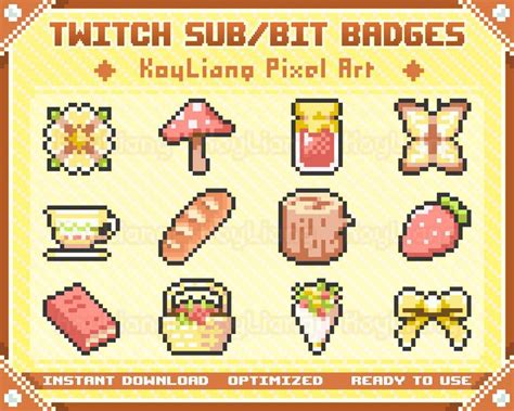 Twitch Sub Badges For Cottagecore Witches Country Bit Badges Pack In