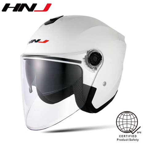 Hnj A Motorcycle Helmets Half Face Motor Helmet Dual Visor Lazada Ph