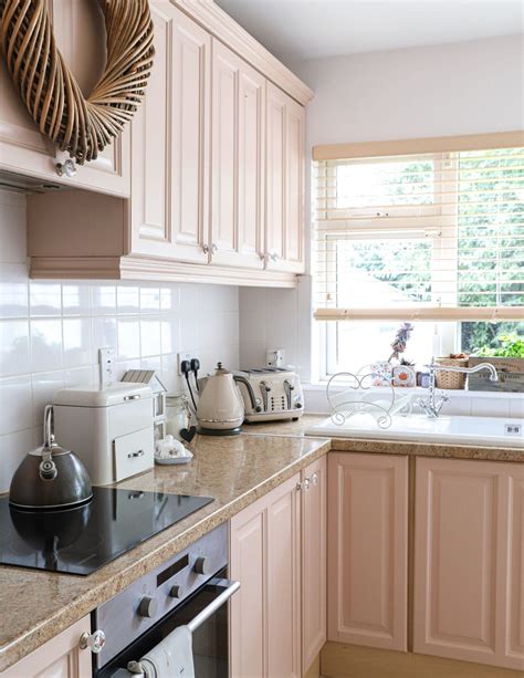 My Hand Painted Pink Kitchen Cabinet Makeover In 2021 Kitchen