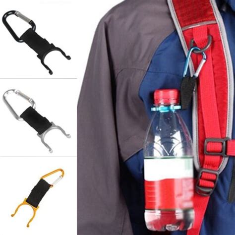 D Shaped Carabiner Water Bottle Holder Camping Hiking Mountain Climbing