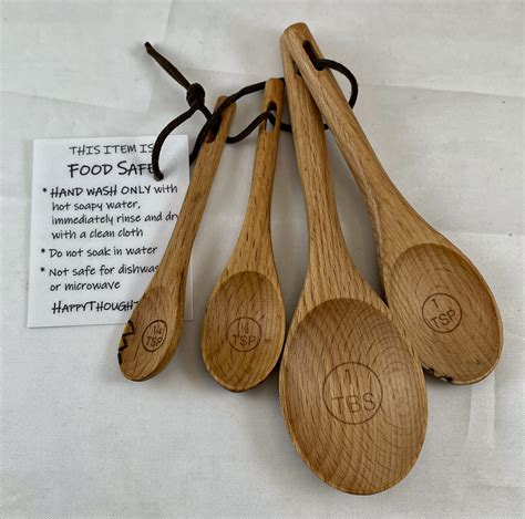 Sunflowers Wood Burned Measuring Spoon Set Pyrography Wood Etsy