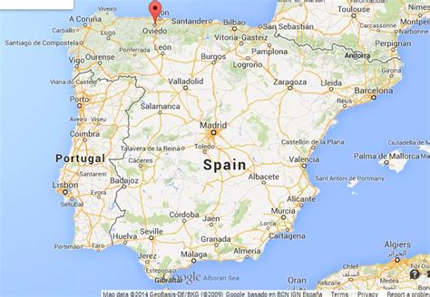 Oviedo on Map of Spain