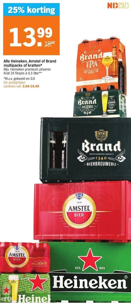 Alle Heineken Amstel Of Brand Multipacks Of Kratten Aanbieding Bij