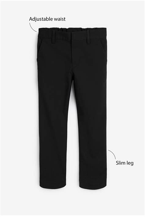 Buy Black Regular Waist School Formal Stretch Skinny Trousers 3 17yrs