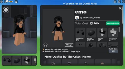 Empfohlene Emo Outfits F R Roblox Avatare