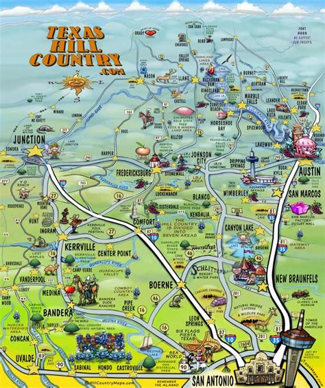 Texas Hill Wine And Vineyard Guide Map Maps Texas Hill Country Map