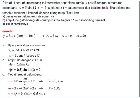 40 Soal Latihan Gelombang Mekanik Contoh Soal Dan Jawaban