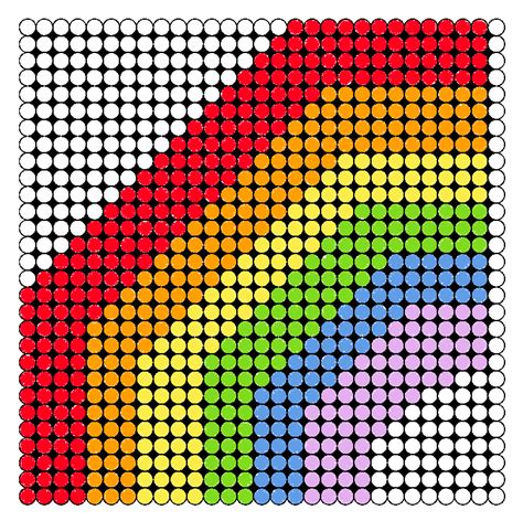 Rainbow Big Perler Bead Pattern Bead Sprites Simple Fuse Bead