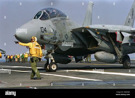 An F B Tomcat Aircraft Of Fighter Squadron Vf Is Directed