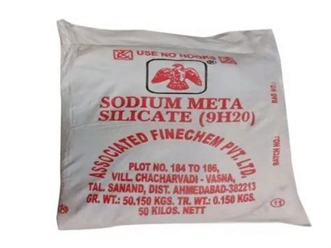 White 9h20 Sodium Metasilicate Powder Packaging Size 50kg At Rs 1300 Bag In New Delhi