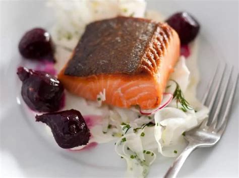 Pan Roast Salmon With Roasted Beetroot And Herbs Chefs Pencil