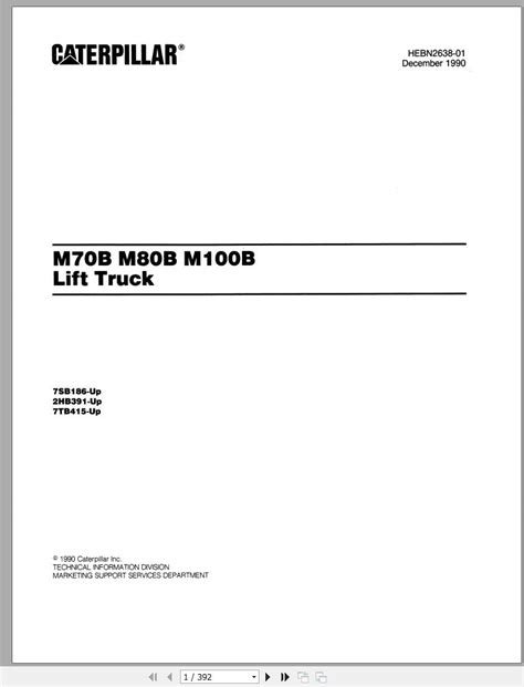 CAT Forklift M100B Spare Parts Manual Auto Repair Manual Forum