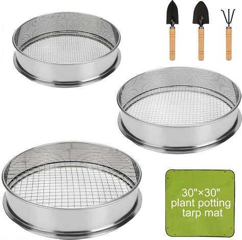 Buy Soil Sifter For Rocks Dirt Sifter Screen With Varying Mesh Sizes