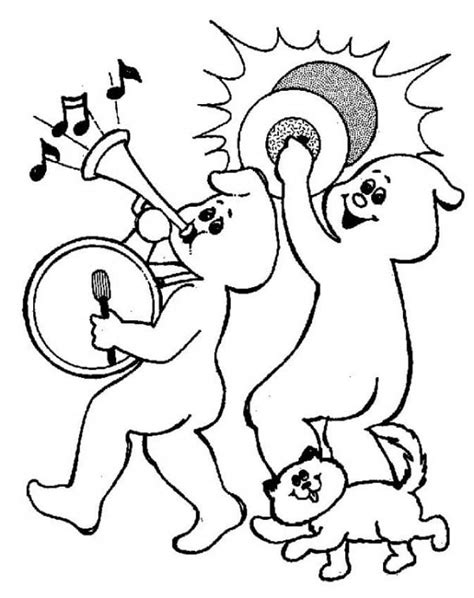 Coloriage Musiciens Fantômes télécharger et imprimer gratuit sur