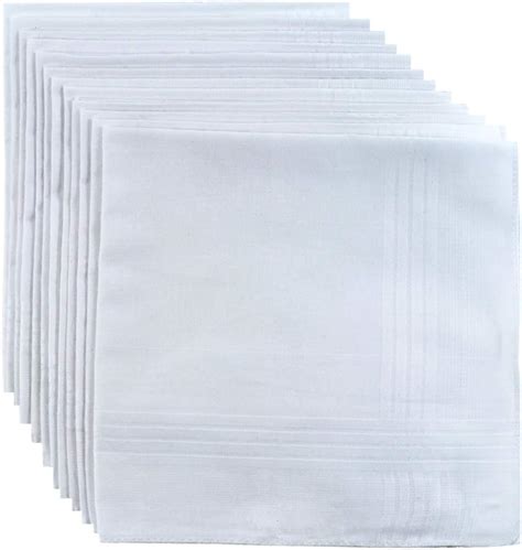 100 Premium White Cotton Handkerchiefs For Men Multipacks Available