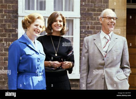 Conservative Leader Margaret Thatcher Her Husband Denis And Their