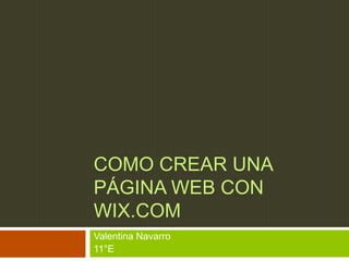 Como Crear Una P Gina Web Con Wix Ppt