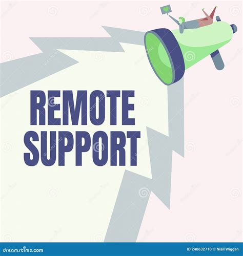 Text Caption Presenting Remote Support Internet Concept Help Endusers