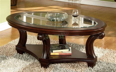 30 Collection Of Oval Glass And Wood Coffee Tables