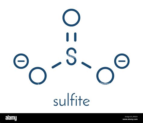 Sulfite anion, chemical structure. Sulfite salts are common food ...