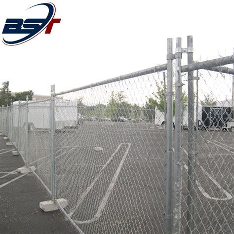 Chain Link Construction Fence Panels Galvanized 6x12ft Wire Mesh