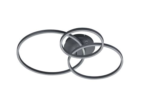 Plafonnier Cercles Winona Led Noir Mat De Triolighting