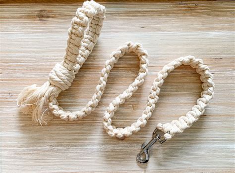 Macrame Dog Leash Wedding Dog Leash Rope Leash Trendy Dog Etsy