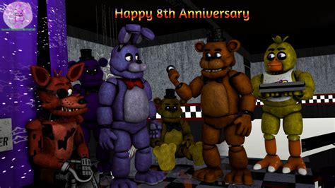 Happy 8th Anniversary Fnaf 1 By Banniecutebunnysfm On Deviantart