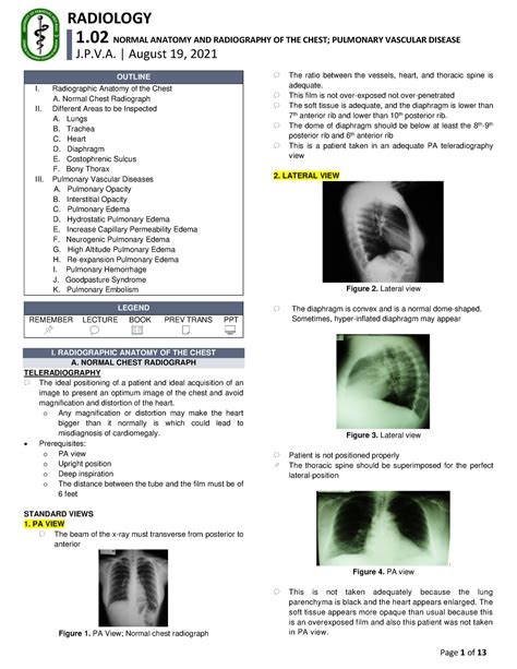 Radio 1 2 Normal Anatomy And Radiography Of The Chest Pulmonary