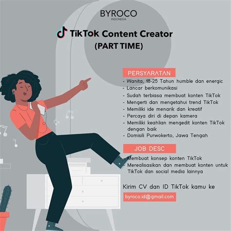 Lowongan Kerja Tiktok Content Creator Part Time Byroco En