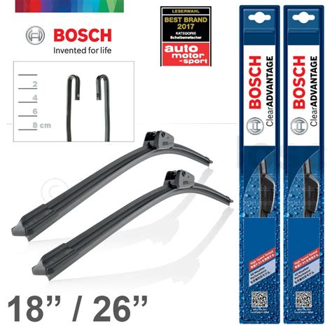 Bosch New Clear Advantage Wiper Blades Set Of Size Pair