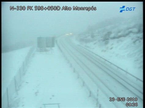 Nieve en Aragón el temporal cierra dos puertos de montaña y obliga a