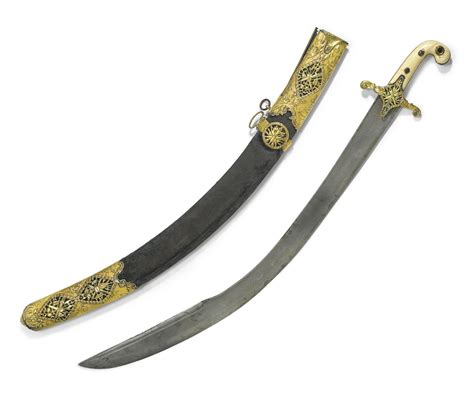 An Ottoman Sword Kilij With Ivory Hilt And Scabbard Turkey Th