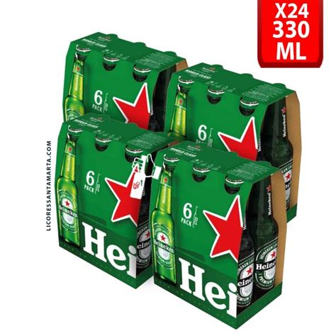 HEINEKEN BOTELLA 330ml X 24 Unds Licores Santa Marta