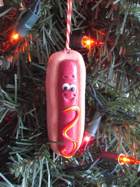 Hot Dog Christmas Ornament Hot Dog Ornament Hot Dog Charm Etsy