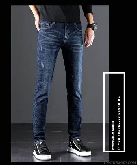 Jeans Homme Tendance Mode Pantalon Marque De Tendance Jambe Droite