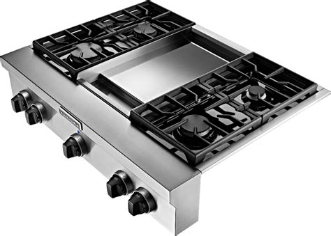 KitchenAid 36" Built-In Gas Cooktop Stainless steel KGCU467VSS - Best Buy