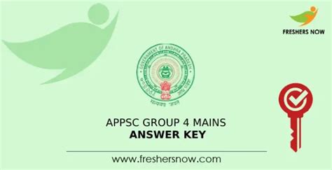 APPSC Group 4 Mains Final Answer Key 2023 PDF Released